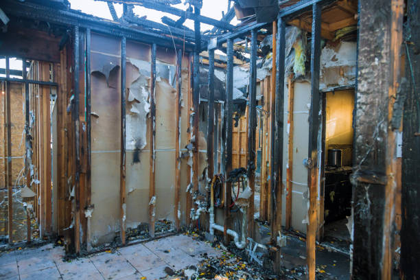 Professional Fire Damage Restoration technician working in Upper Falls, MD